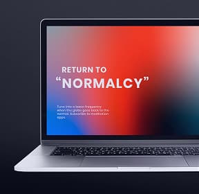 Laptop with meditation app