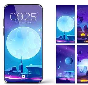 Illustration on smartphone screen
